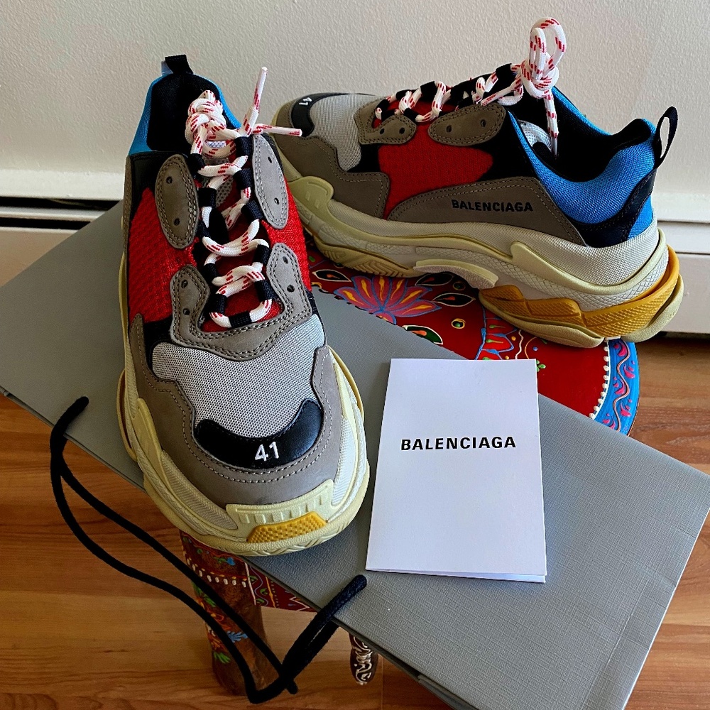 New Balenciaga Triple S Mesh Nubuck Women's Sneakers US 11/EU41